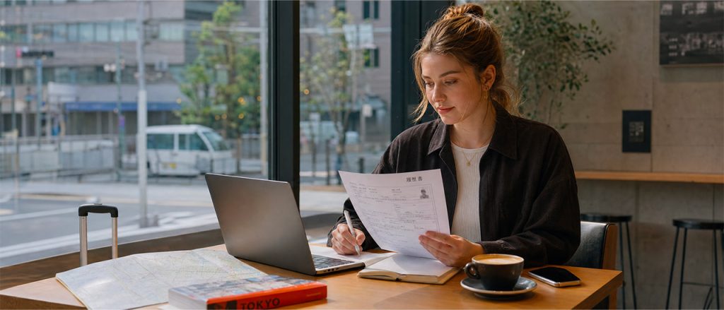 Foreigner searching for a job in Japan and preparing a Japanese resume