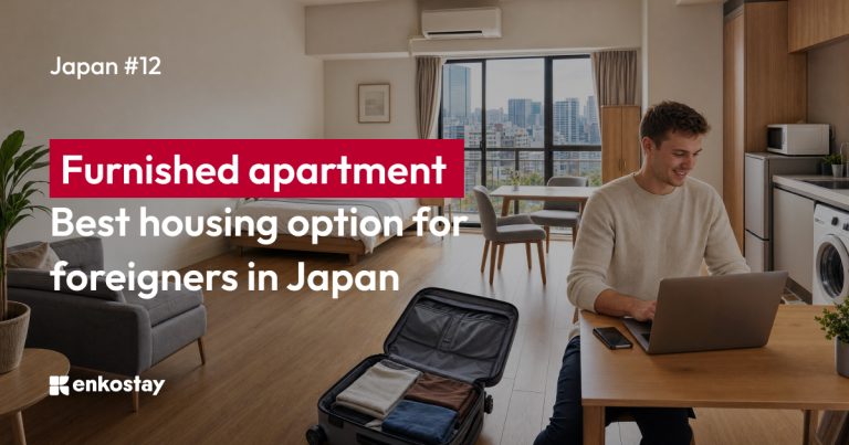 Move-in-ready furnished apartments in Japan with Enkostay offering verified rentals, flexible leases, and no deposit options for foreigners.