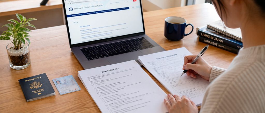 Preparing visa documents and a relocation checklist before you move to Japan as a foreigner.