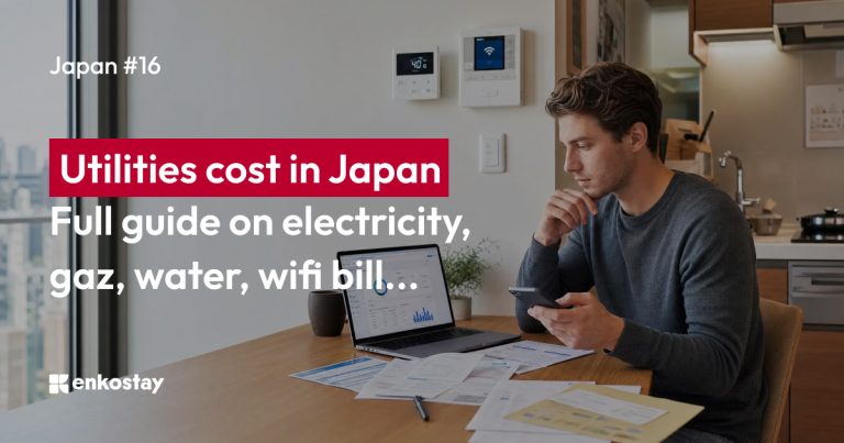 Utilities cost in Japan guide showing electricity, gas, water and internet bills for foreigners